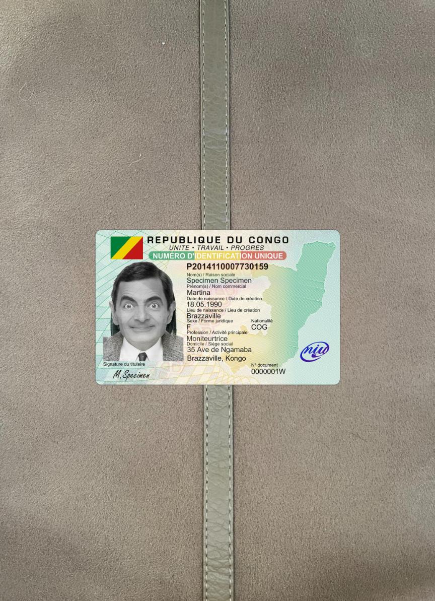 Realistic Congo ID card photolook sample